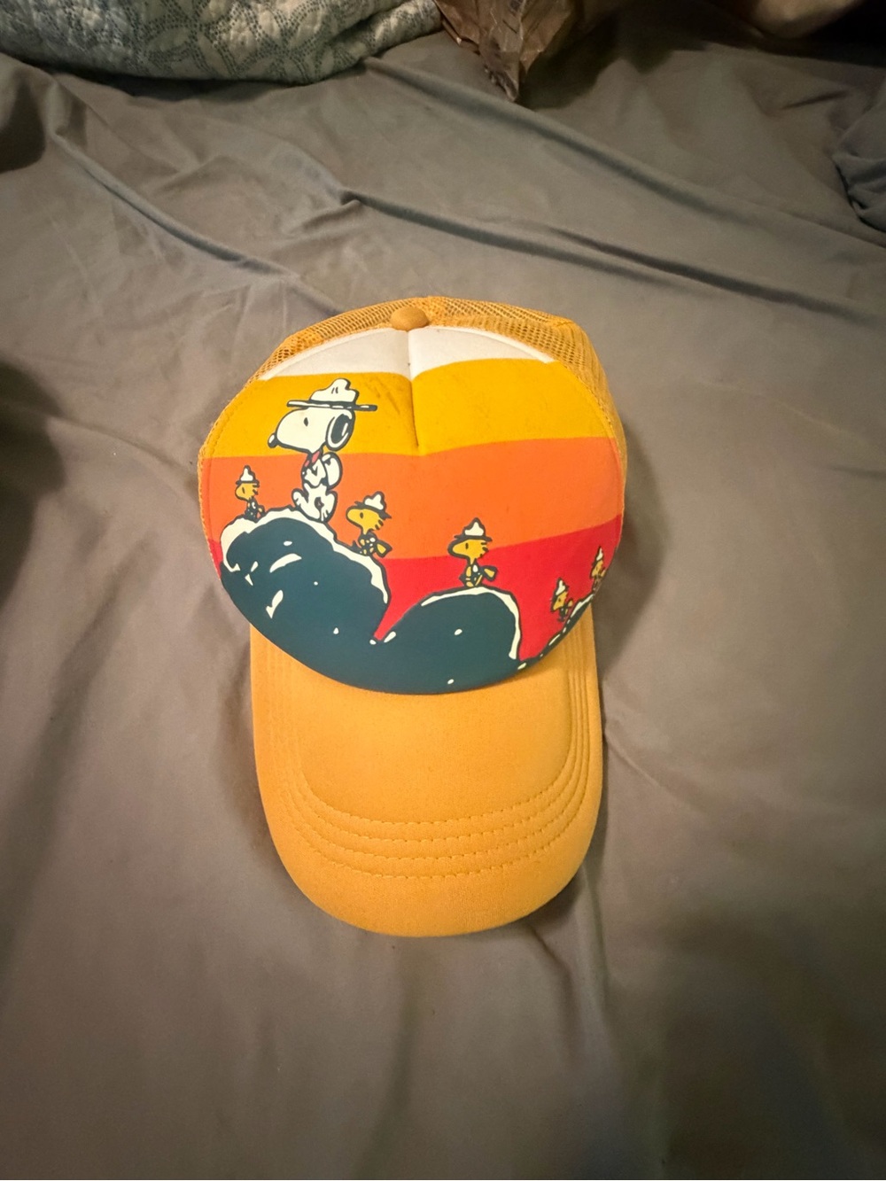 Peanuts Yellow Mesh Snapback Hat